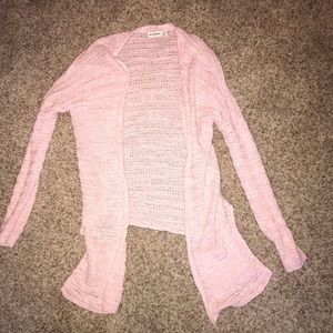 light pink cardigan